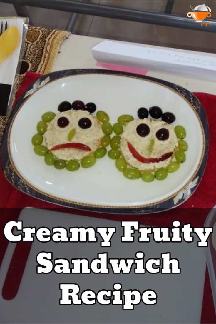 creamy fruity sandwich recipe by my little chef