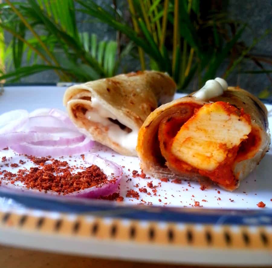 Cheesy Paneer Wrap Recipe