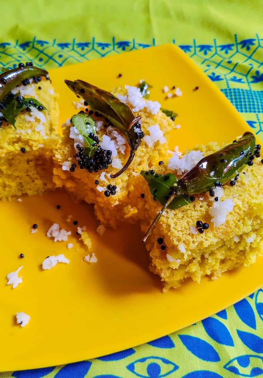 Instant Khaman Dhokla Recipe How to Make Dhokla in Pressure Cooker