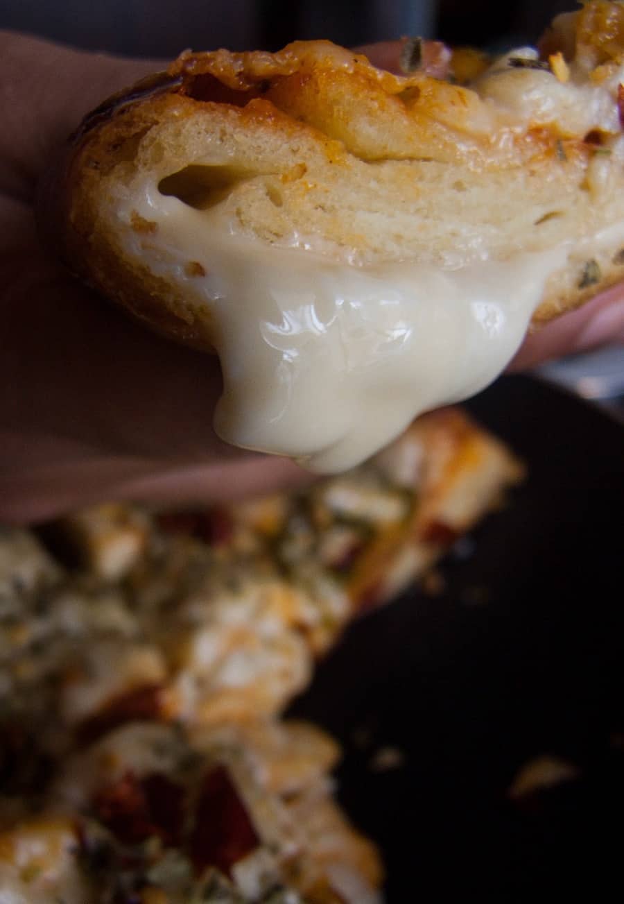 homemade cheese burst pizza
