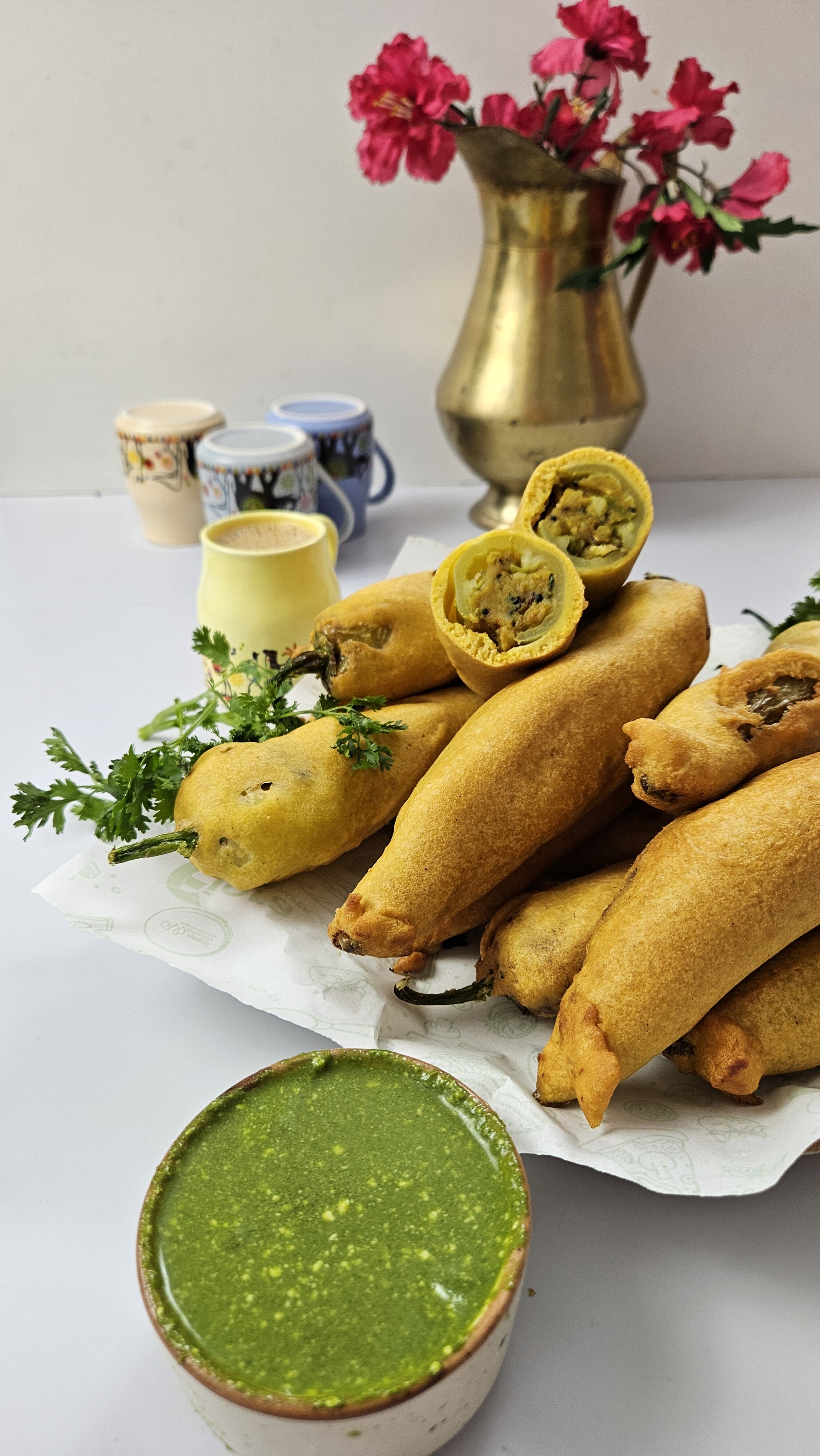 stuffed mirchi bhajji recipe