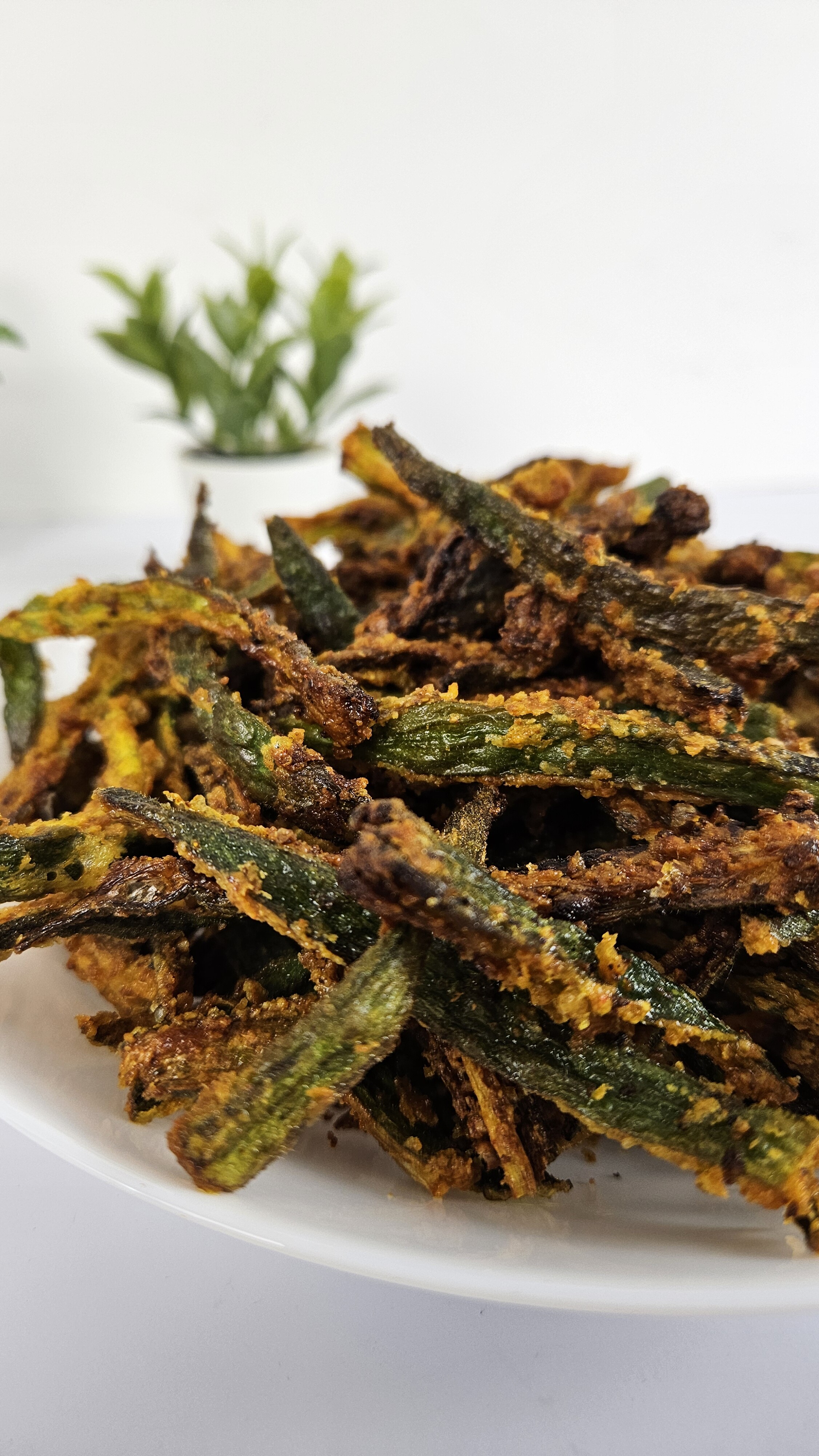 Crispy Indian Okra Recipe - Bhindi Fry
